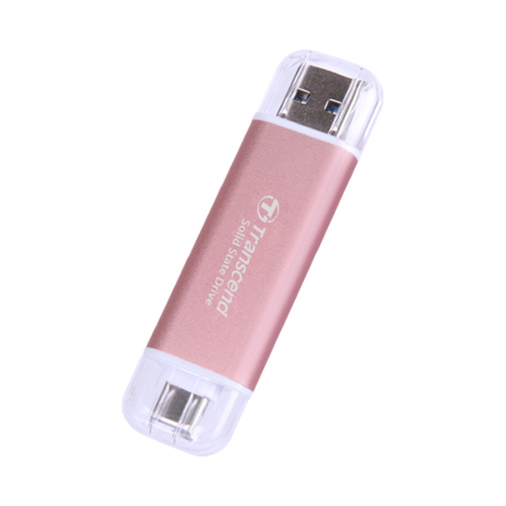 Ổ cứng di động SSD Transcend 512Gb TS512GESD310P (Type-C và USB3.2/ 1050Mb/s/ 950Mb/s/ Hồng)