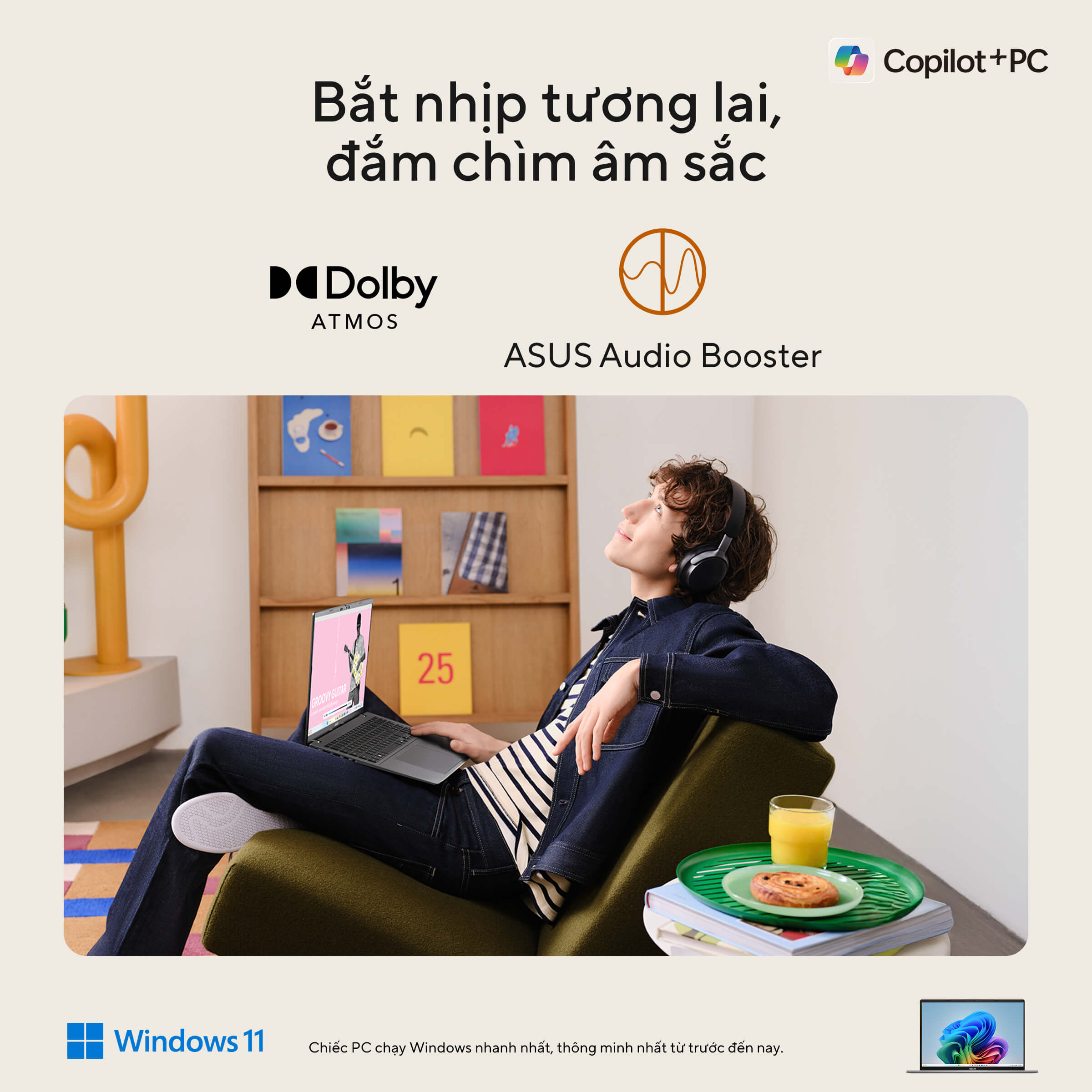 Laptop Asus Vivobook S14 M3407KA-SF032WS (AI 7 350/ 32GB/ 512GB SSD/ 14 inch WUXGA/ 60HZ/ Win 11/ Office/ Silver/ Vỏ nhôm)