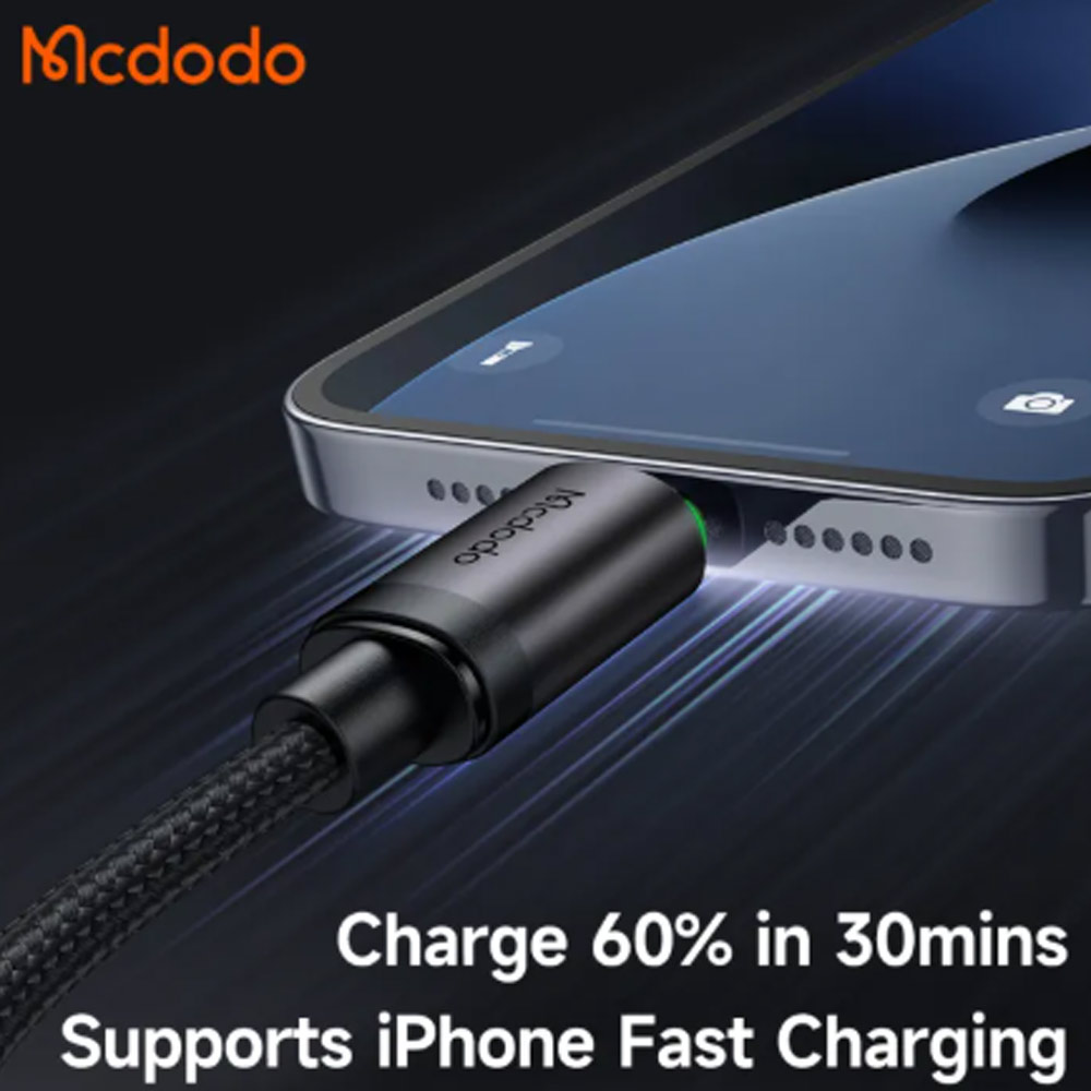 Cáp Mcdodo type C - Lightning 1m CA-4820 (có đèn báo sạc)