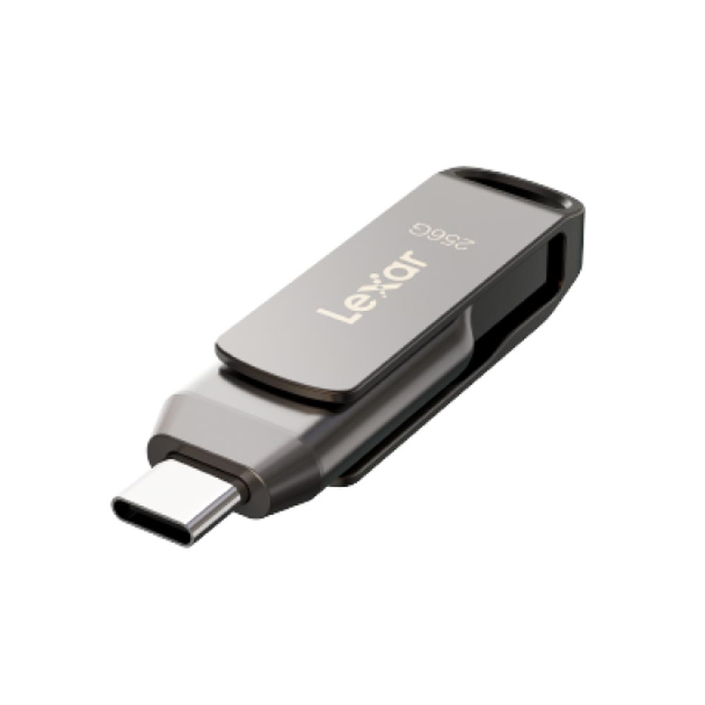 USB Lexar JumpDrive D400 OTG 256Gb USB-A và USB-C Màu ghi