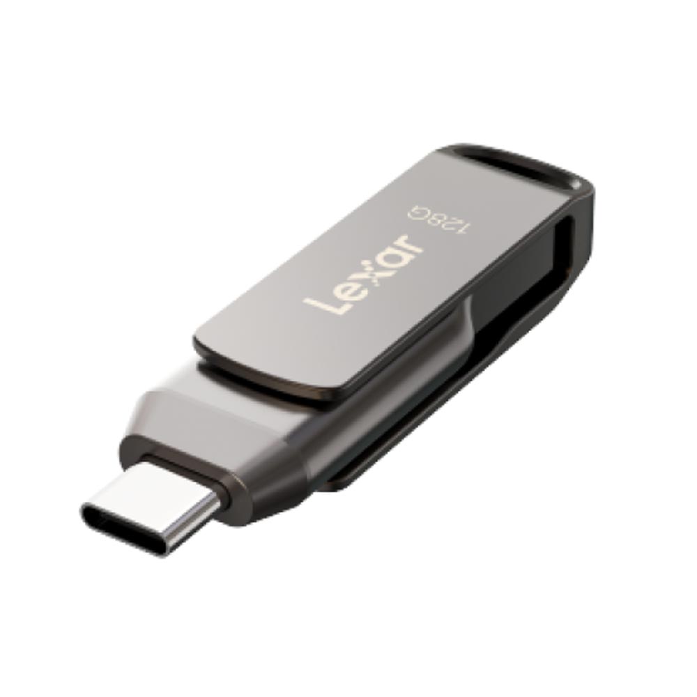 USB Lexar JumpDrive D400 OTG 128Gb USB-A và USB-C Màu ghi