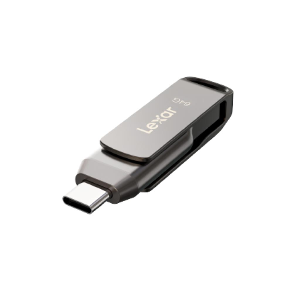 USB Lexar JumpDrive D400 OTG 64Gb USB-A và USB-C Màu ghi