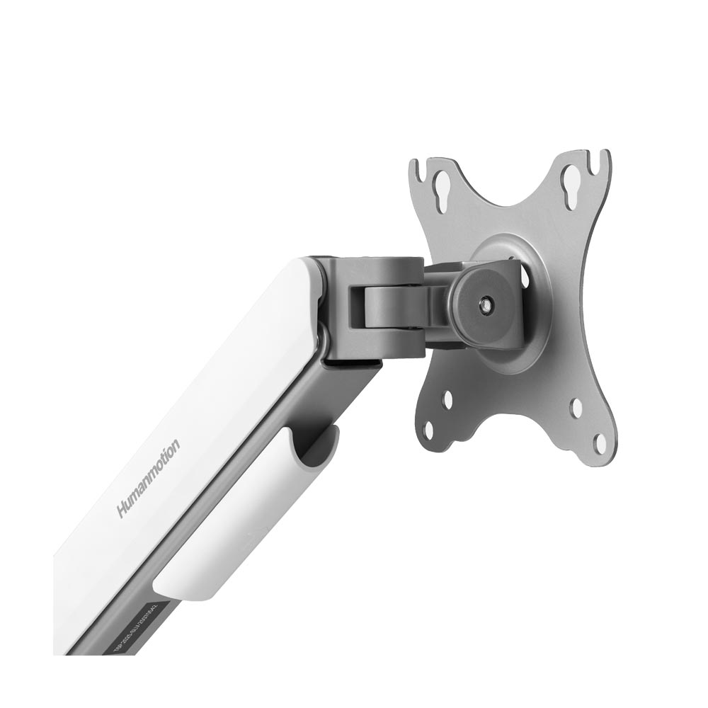 Giá treo màn hình HyperWork Humanmotion T6 Pro 2025-SLV (1 màn hình/ 22inch - 32inch/ Xám trắng/ Gắn bàn)