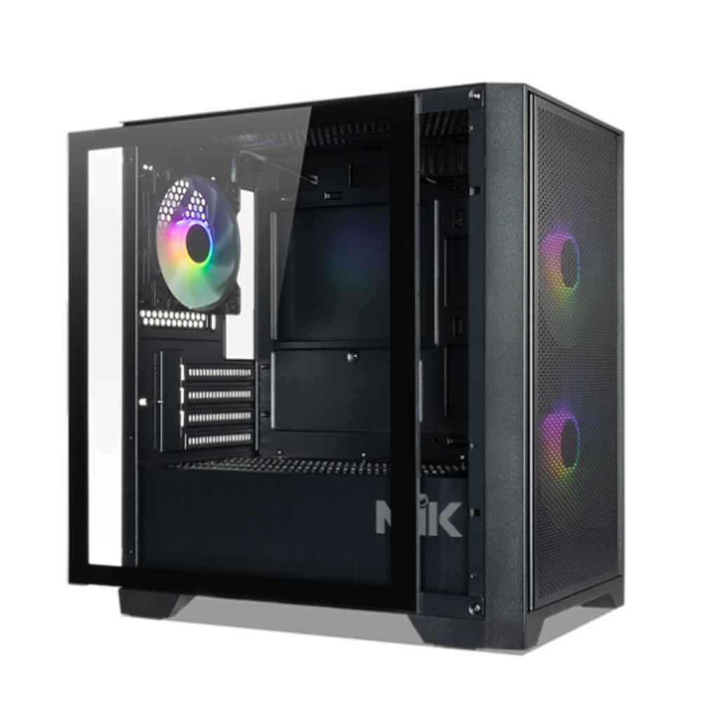 Vỏ máy tính MIK MORAX 3FA BLACK ( MATX, 3 Fan ARGB, Màu Đen)