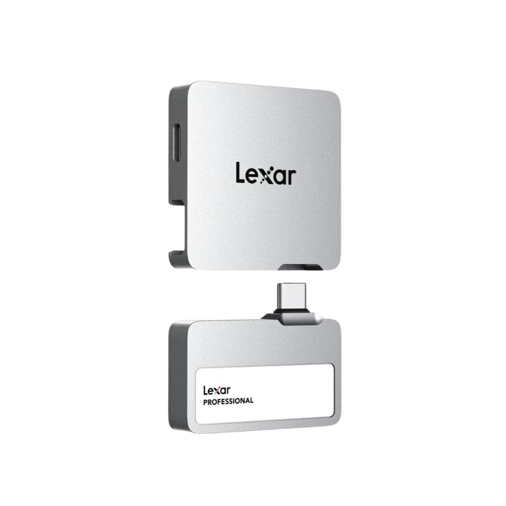 Ổ cứng di động SSD Lexar Professional Go With Hub SL400 1TB  Gen 2 LSL400S001T-RNBNG (Type-C và USB3.2/ 1050MB/s/ 1000MB/s/ Bạc)