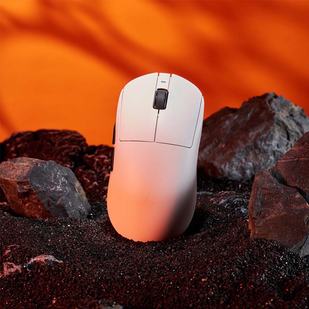 Chuột Gaming không dây ATK A9 Pro Tri-mode White (Bluetooth/Wireless/ Pin sạc)