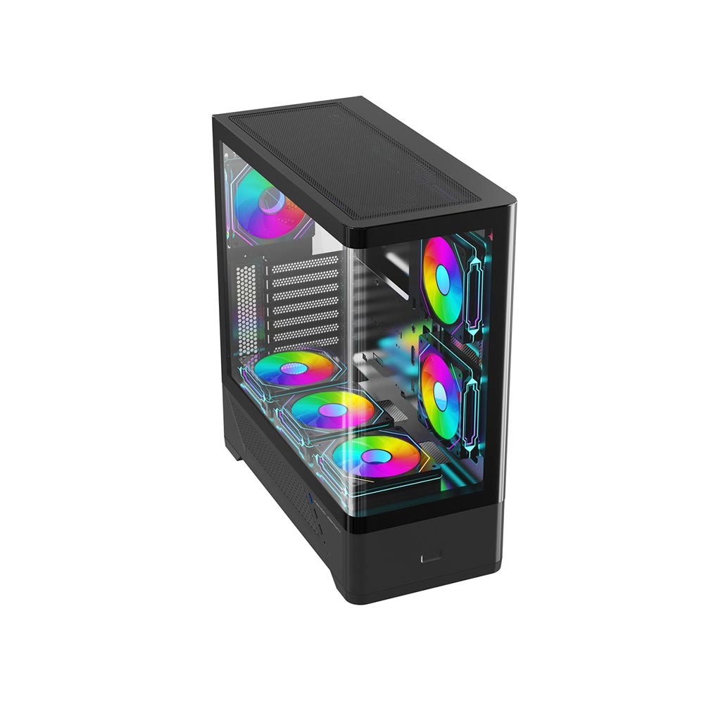 Vỏ máy tính KENOO ESPORT AKC300 - Màu Đen (Mid Tower/ ATX/ Đen)