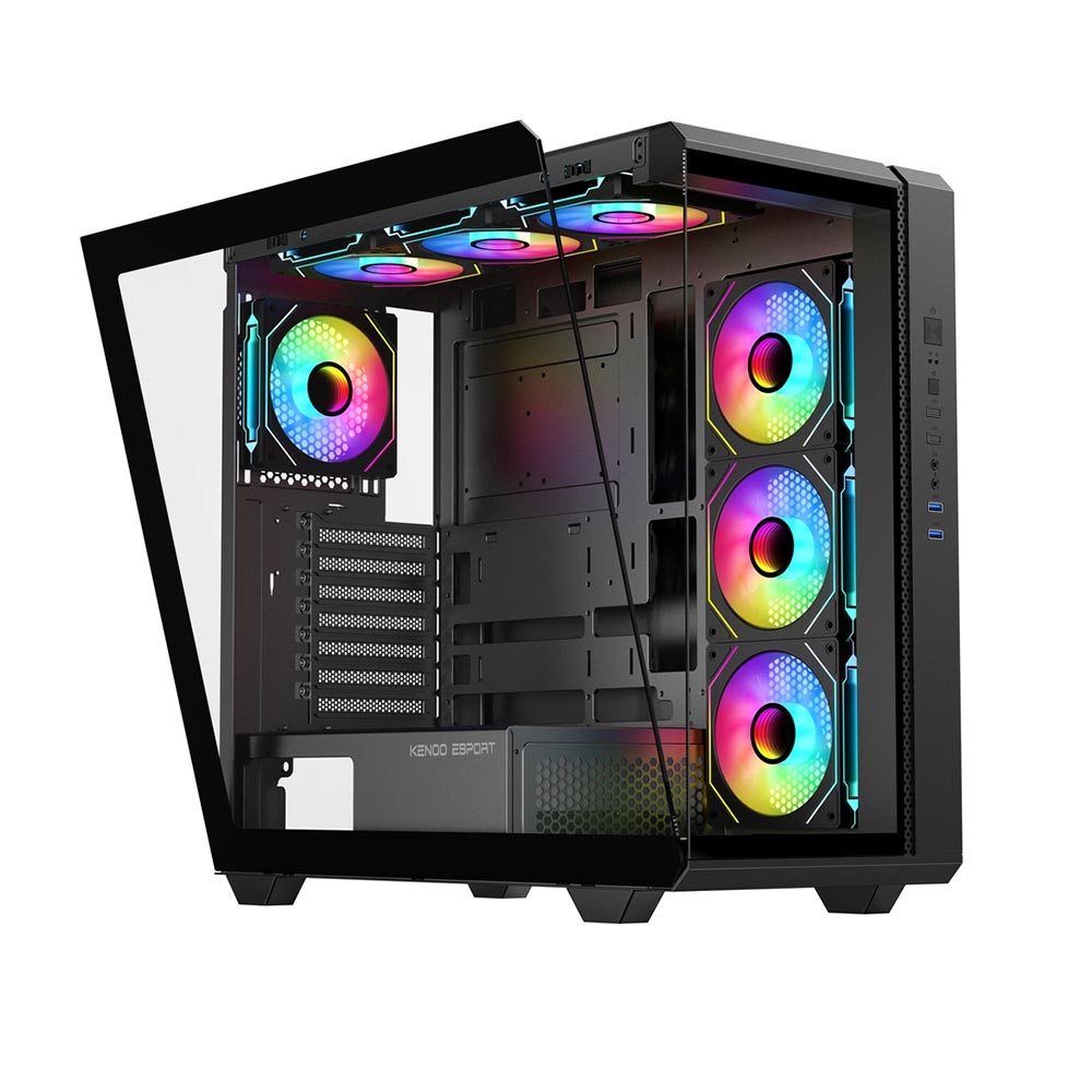 Vỏ máy tính KENOO ESPORT FK810 - Màu Đen (Mid Tower/ E-ATX/ Đen)