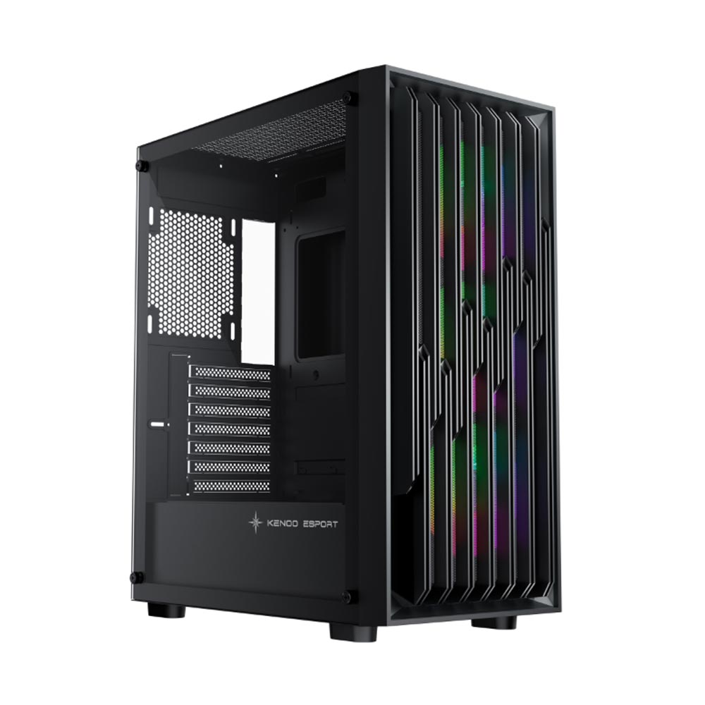 Vỏ máy tính KENOO ESPORT EM730- 3F - Mầu Đen (Mid Tower/ E-ATX/ Đen) 