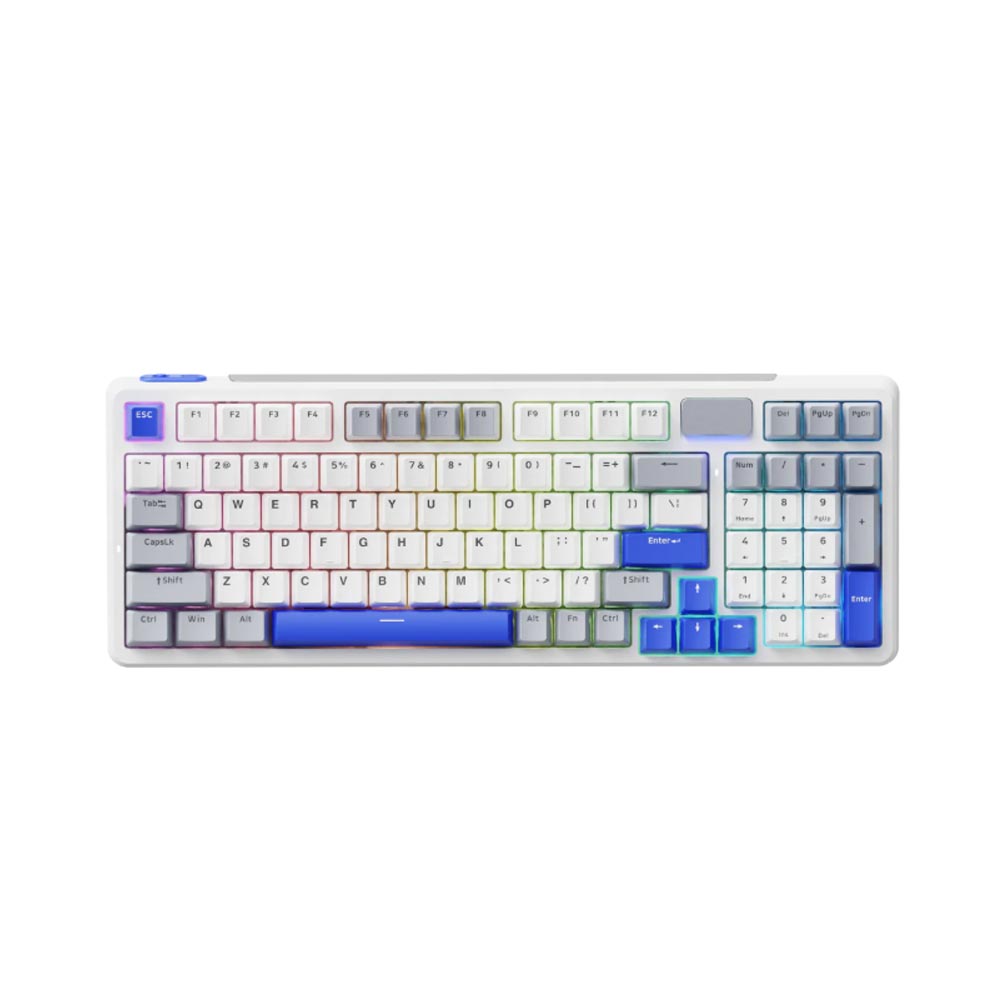 Bàn phím cơ Rapoo V700DIY-98 Trắng Xám Xanh Dương 