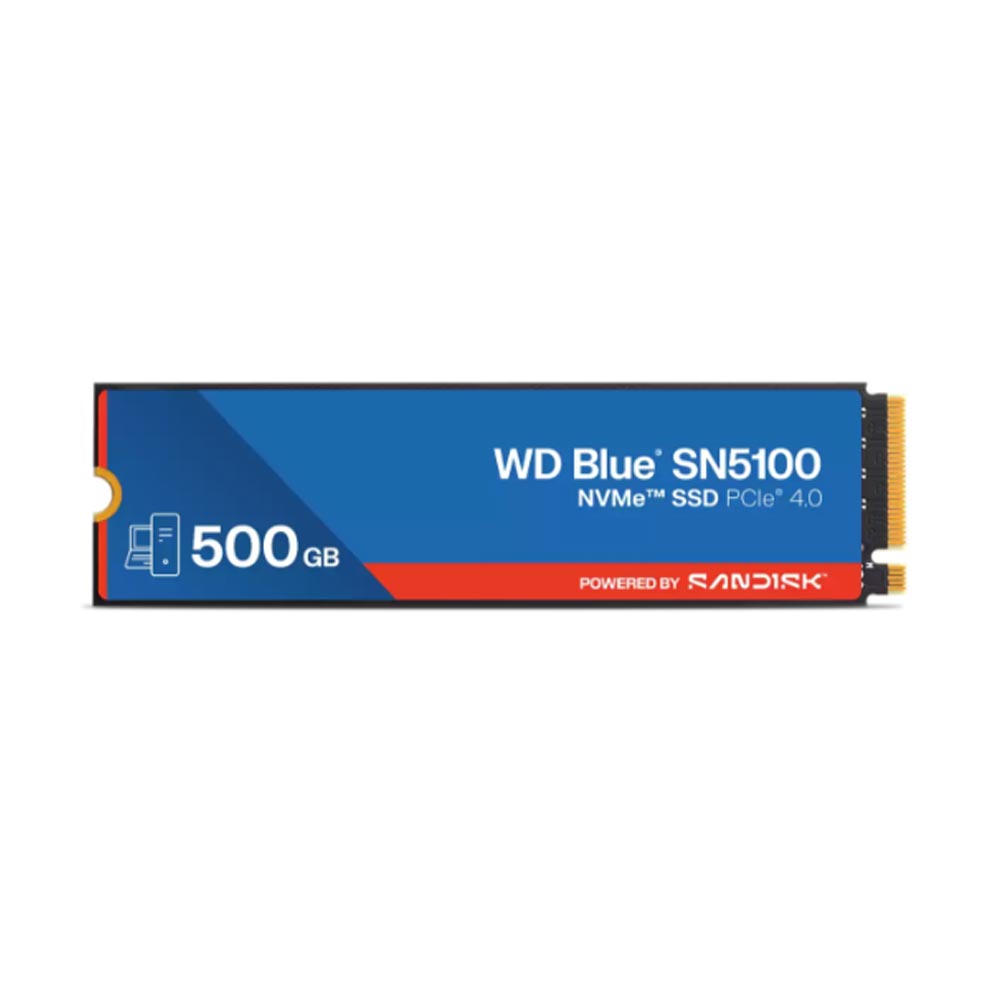 Ổ SSD Sandisk Blue SN5100 WDS500G5B0E 500GB (NVMe PCIe/ Gen4x4 M2.2280/ 6600MB/s/ 5600MB/s)
