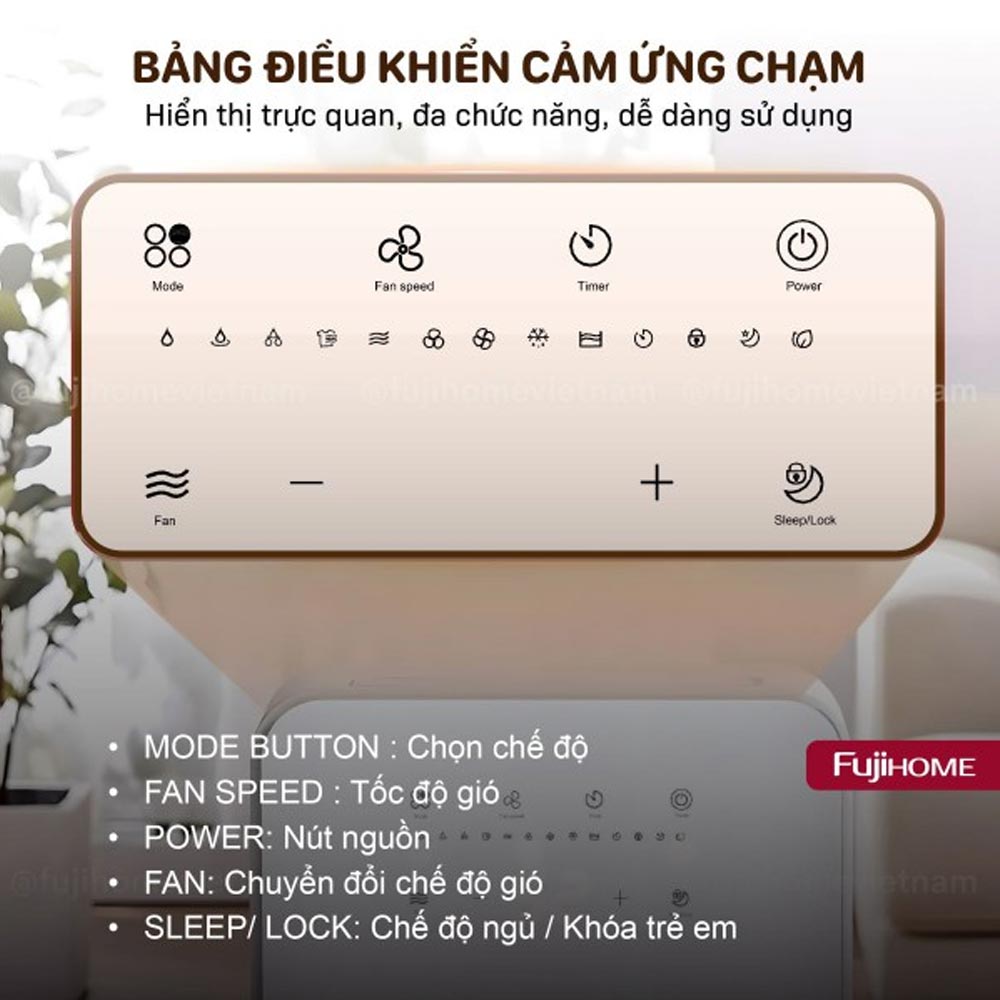 Máy hút ẩm dân dụng Fujihome DH10
