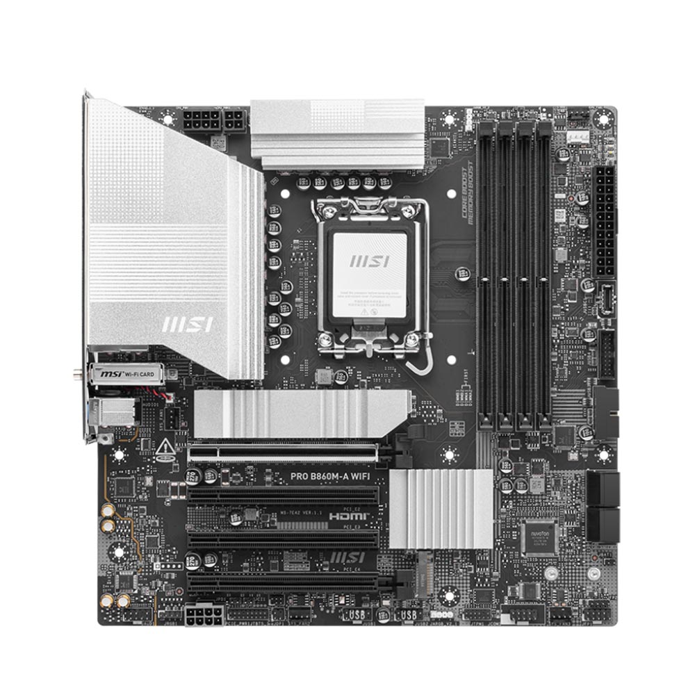 Mainboard MSI PRO B860M-A WIFI (Intel B860/ Socket 1851/ M-ATX/ 4 khe ram)