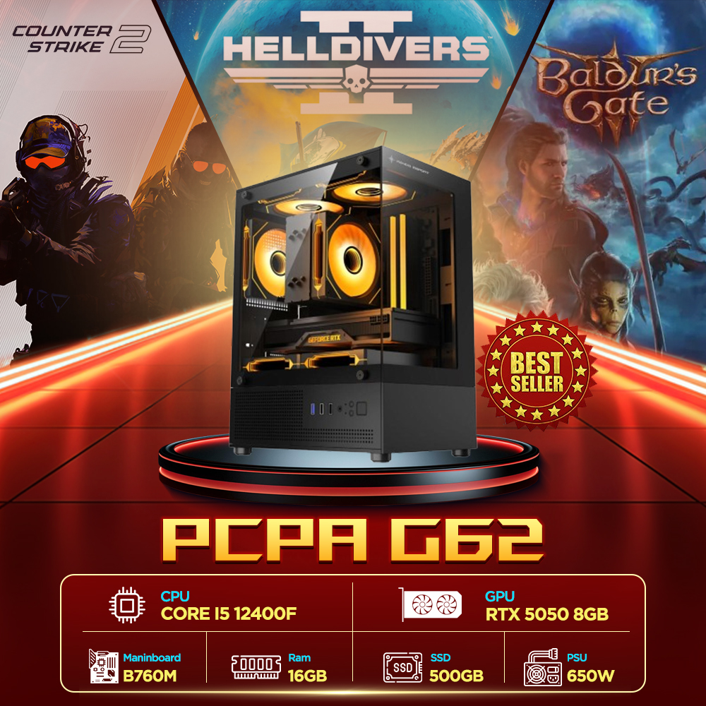 Máy tính PCPA G62 (i5 12400F/16GB/RTX 5050 8Gb/650W)