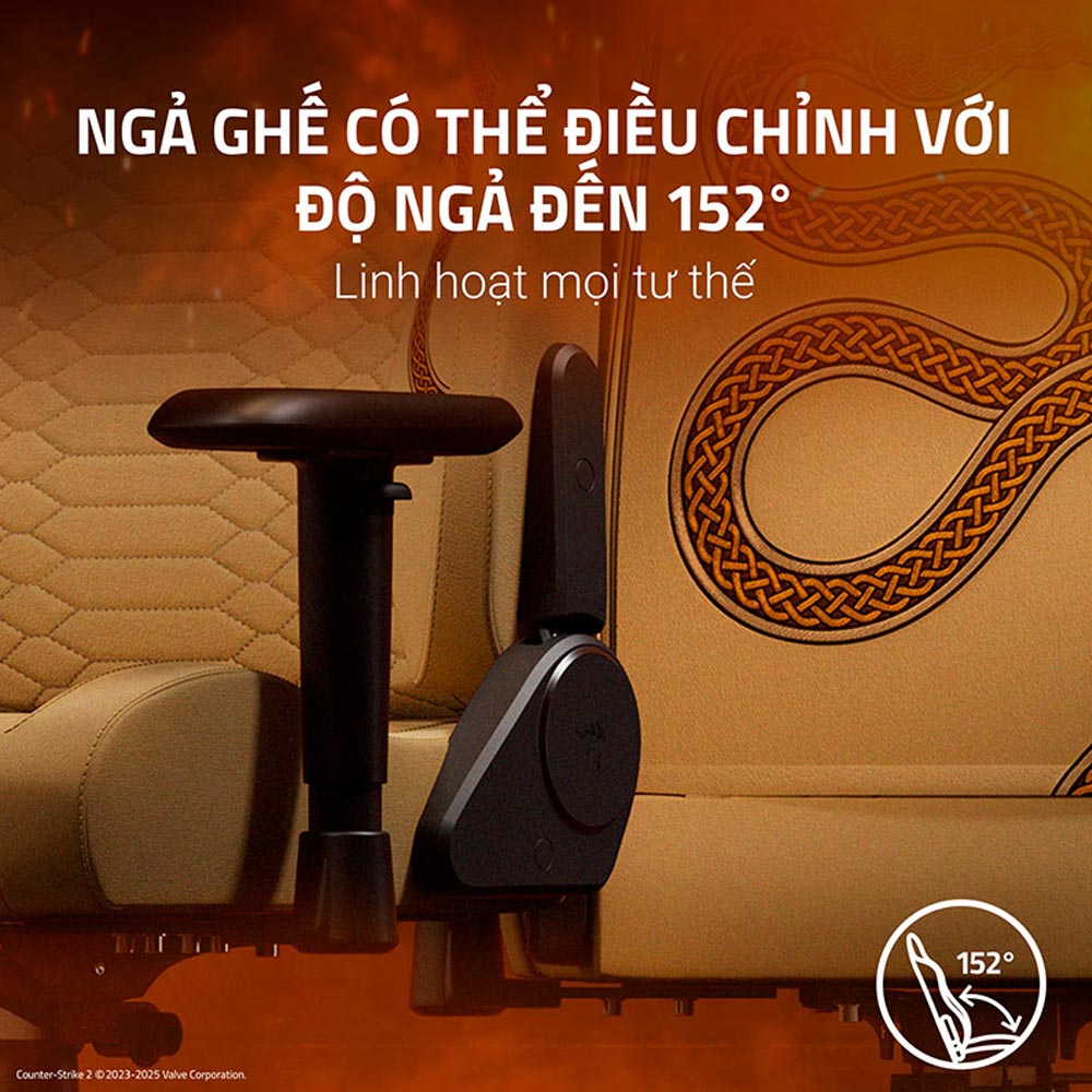 Ghế Game Razer Iskur V2 X - Counter-Strike 2 Edition