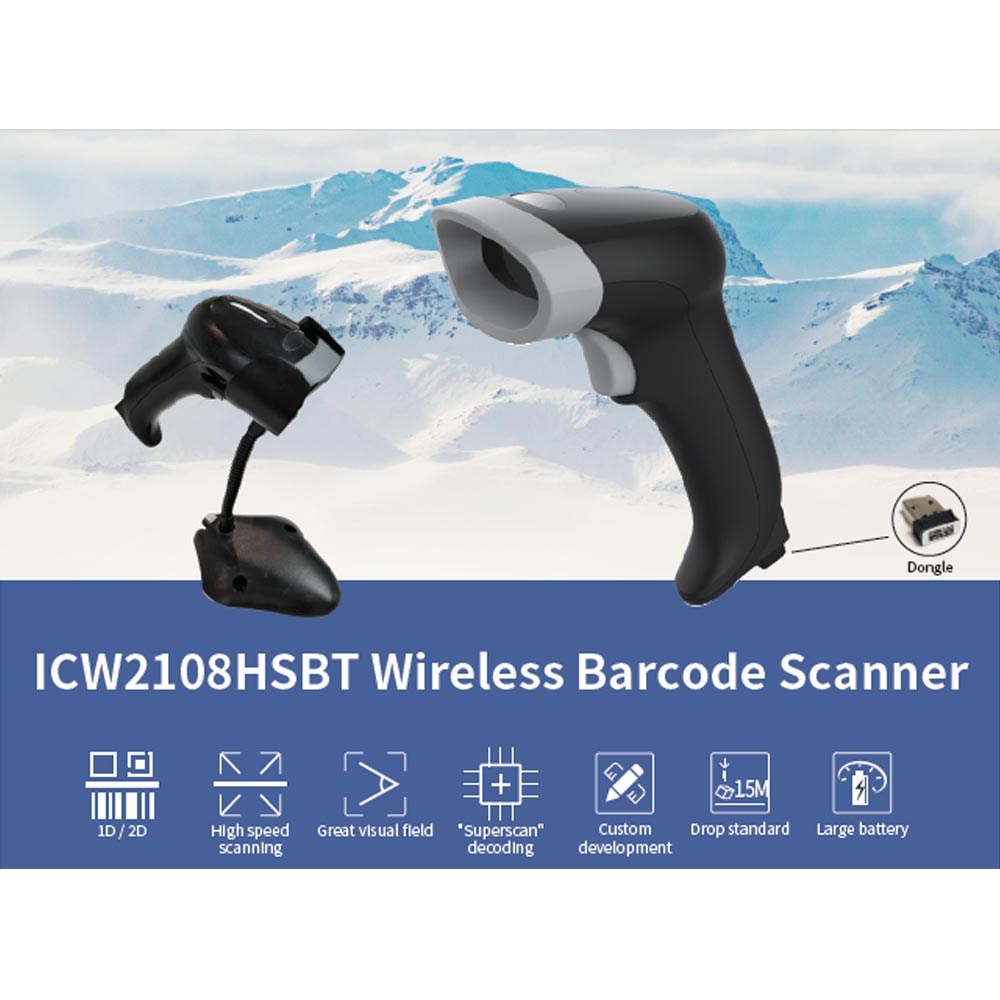 Máy quét mã vạch 2d ICW 2108HS-BT (Cầm tay/ Không dây)