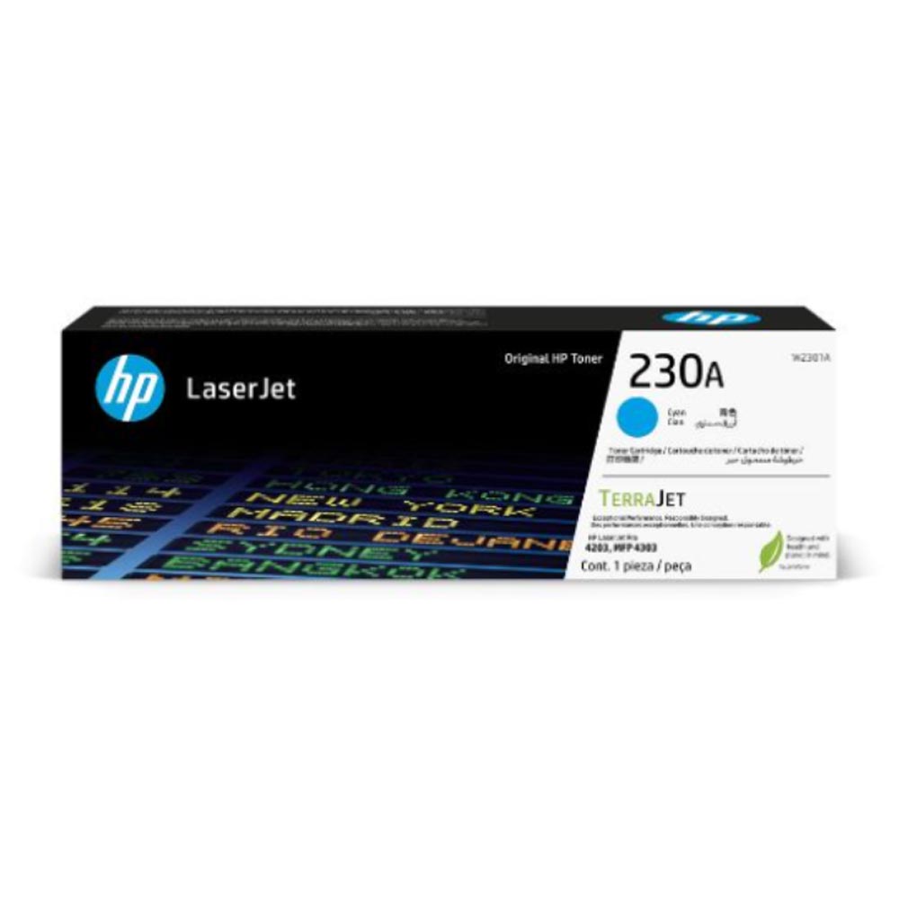 Mực in laser HP 230A W2301A Cyan (Dùng cho máy Color LaserJet Pro 4203cdn/4203dn/4203dw/4303dw)