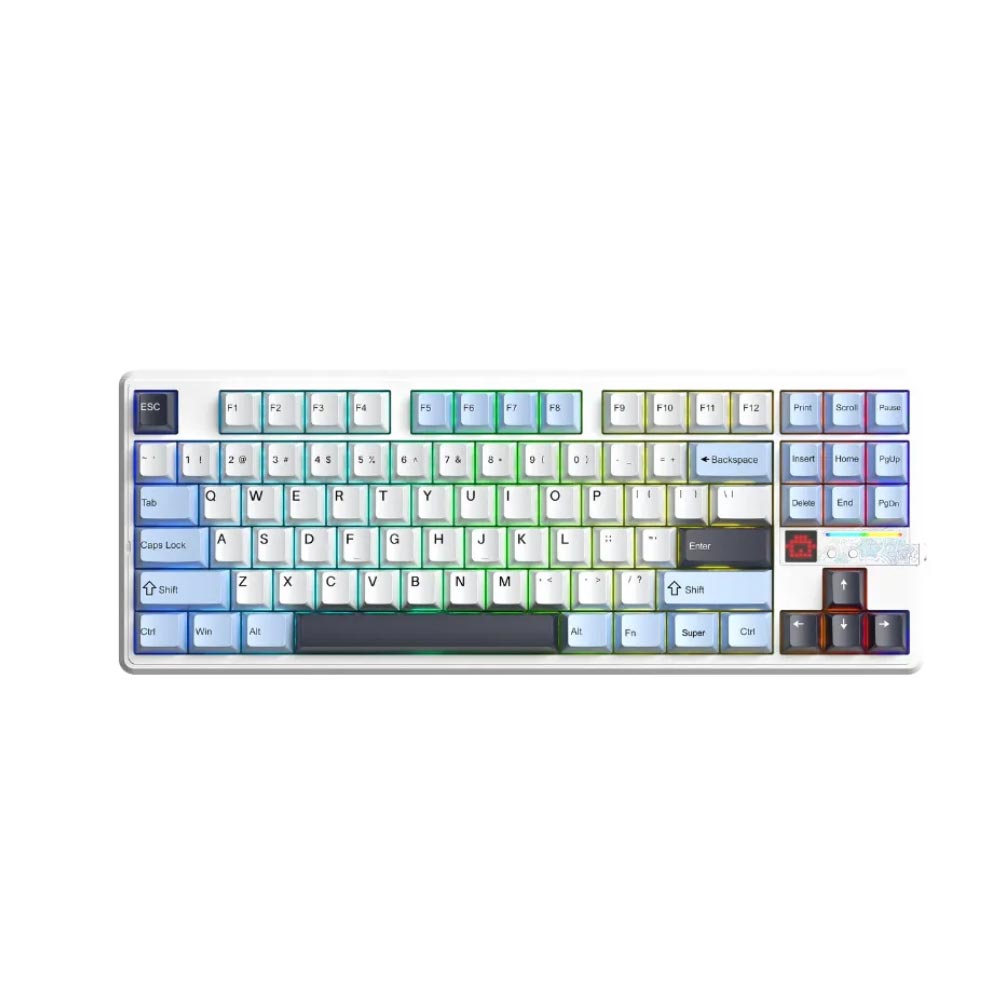 Bàn phím cơ Aula 3 MODE F87 Pro V2 Xanh dương trắng tím đậm Star Vector switch 