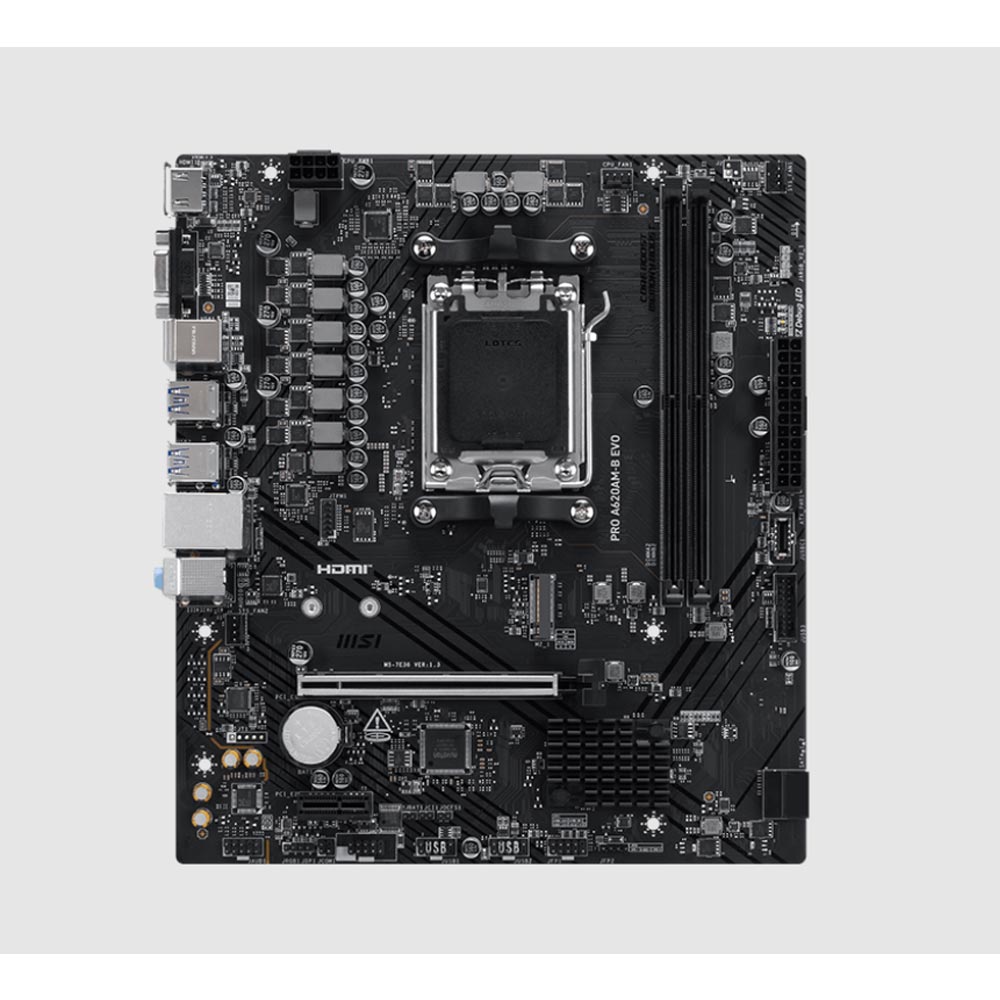 Mainboard MSI PRO A620AM-B EVO (AMD A620/ Socket AM5/ M-ATX/ 2 khe ram)