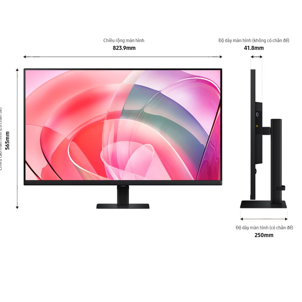 Màn hình đồ họa Samsung ViewFinity S7 LS37D702EAEXXV (37Inch/ 4K (3840 x 2160)/ 5ms/ 60HZ/ 350cd/m2/ VA)