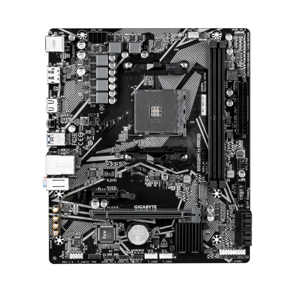Mainboard Gigabyte B550M H ARGB (AMD B550/ Socket AM4/ M-ATX/ 2 khe ram)