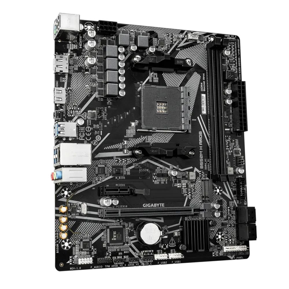 Mainboard Gigabyte B550M H ARGB (AMD B550/ Socket AM4/ M-ATX/ 2 khe ram)