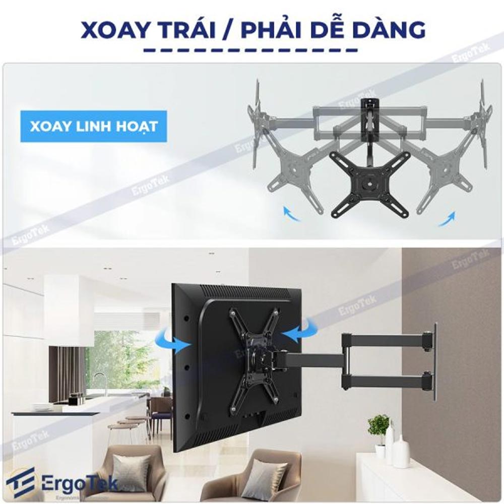Giá treo Tivi sát tường siêu mỏng Ergotek E84 (20 – 43 Inch)