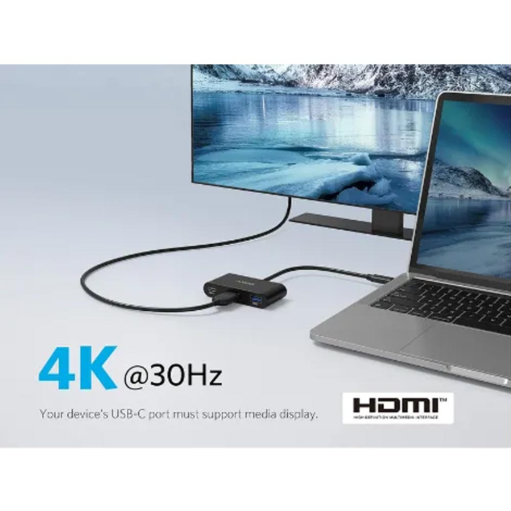 Bộ chuyển đổi Anker A8339 USB C to HDMI, USB A, Type C PD