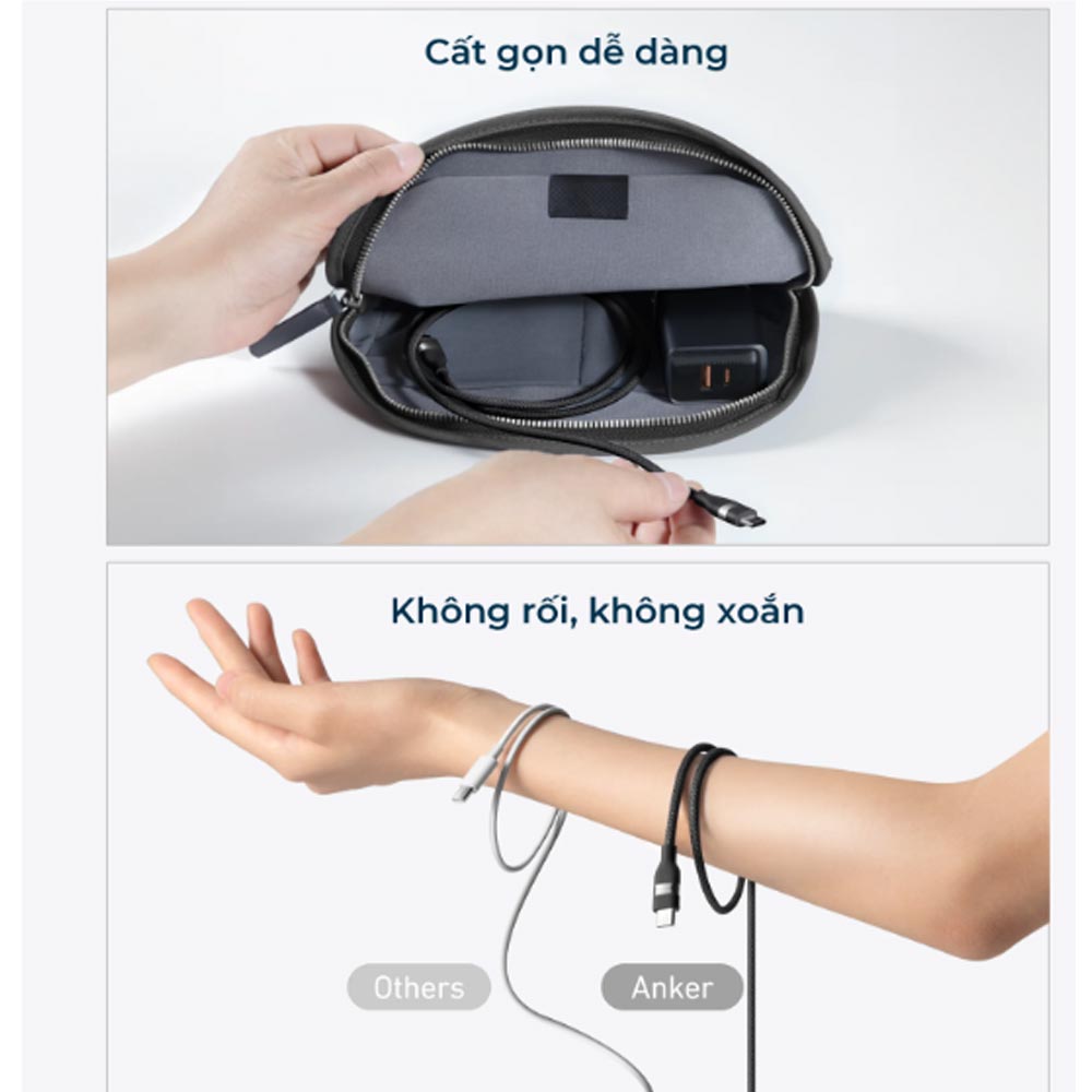 Cáp ANKER type C - type C 0.9m A82E2H11