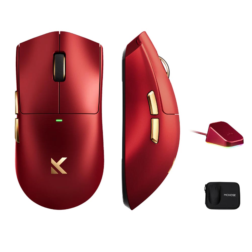 Chuột Gaming không dây MCHOSE 3 Modes K7 Ultra Wireless - Iron Red 