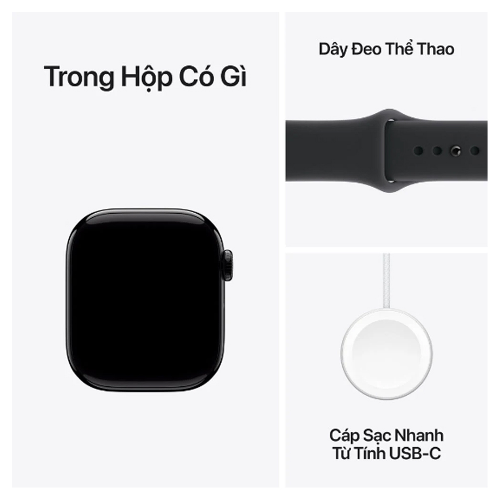 Đồng hồ thông minh Apple Watch Series 11 (46mm/ GPS/ Viền Nhôm/ Dây Silicon/ Jet Black/ M/L)