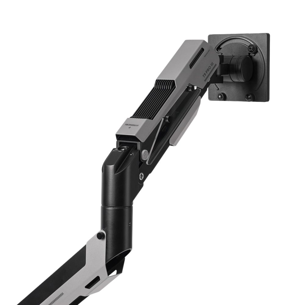 Giá treo màn hình HyperWork T9 Pro III PMA01-WH (1 màn hình/ Từ 24inch - 57inch/ Trắng/ Gắn bàn)