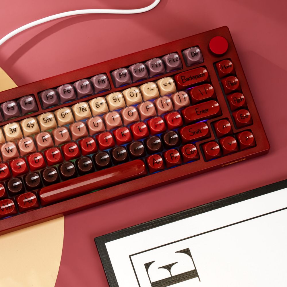 Bàn phím cơ AKKO Veekos K75 Wine Red 