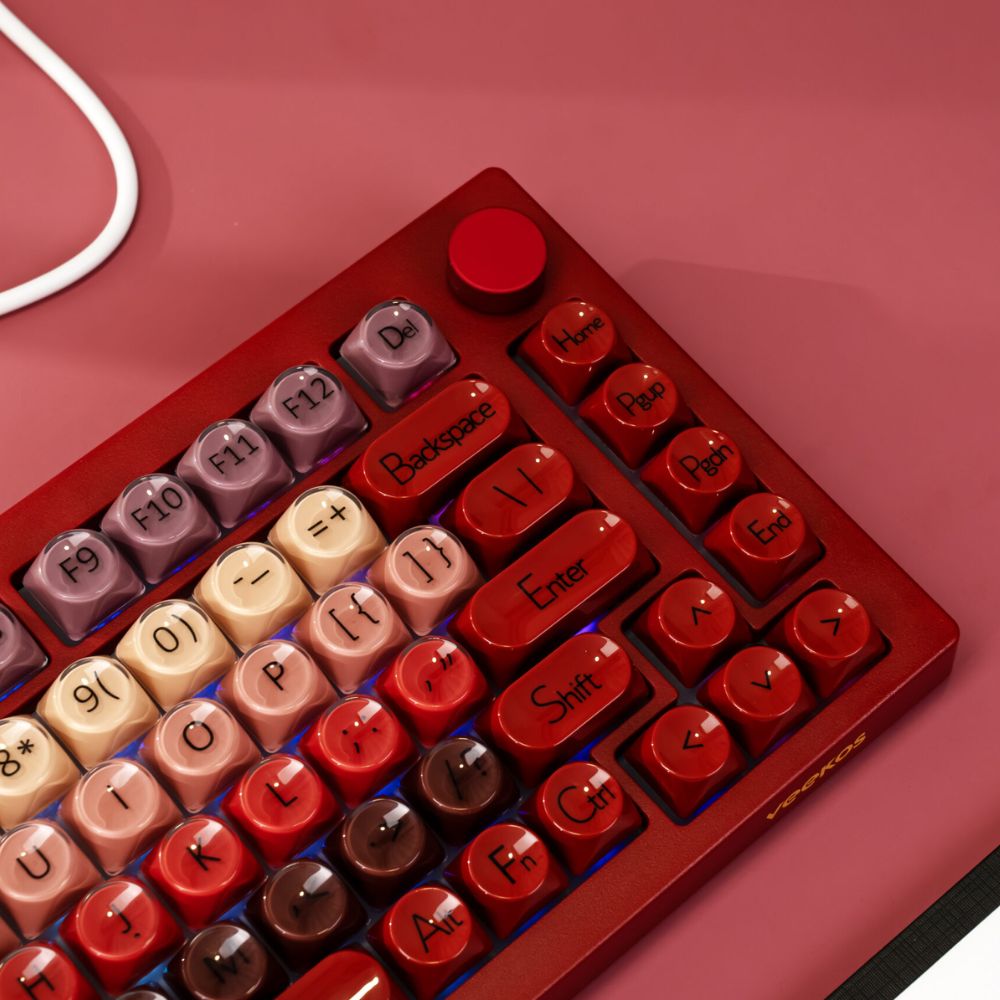 Bàn phím cơ AKKO Veekos K75 Wine Red 