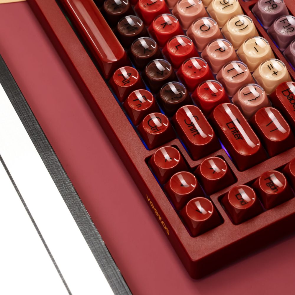 Bàn phím cơ AKKO Veekos K75 Wine Red 