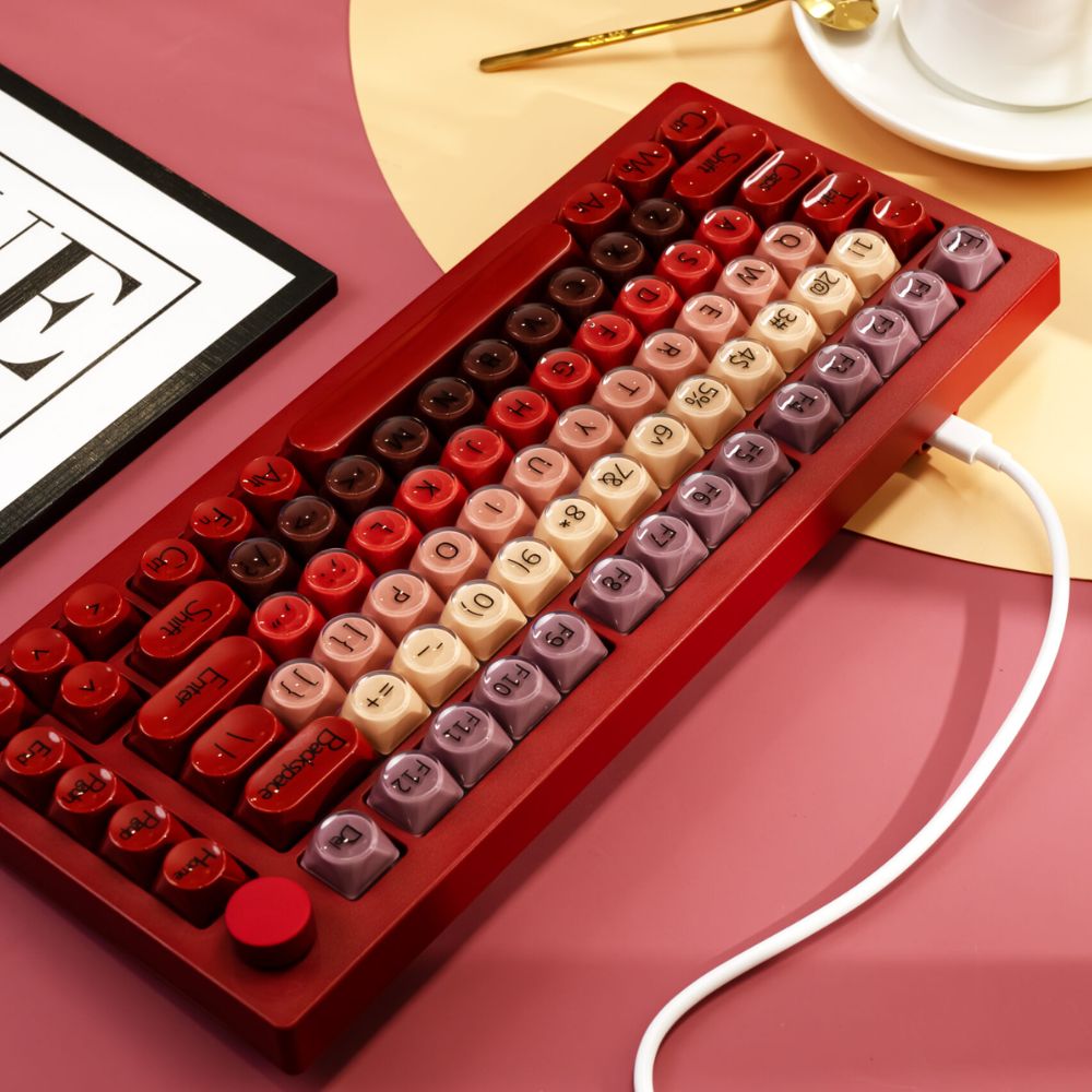 Bàn phím cơ AKKO Veekos K75 Wine Red 