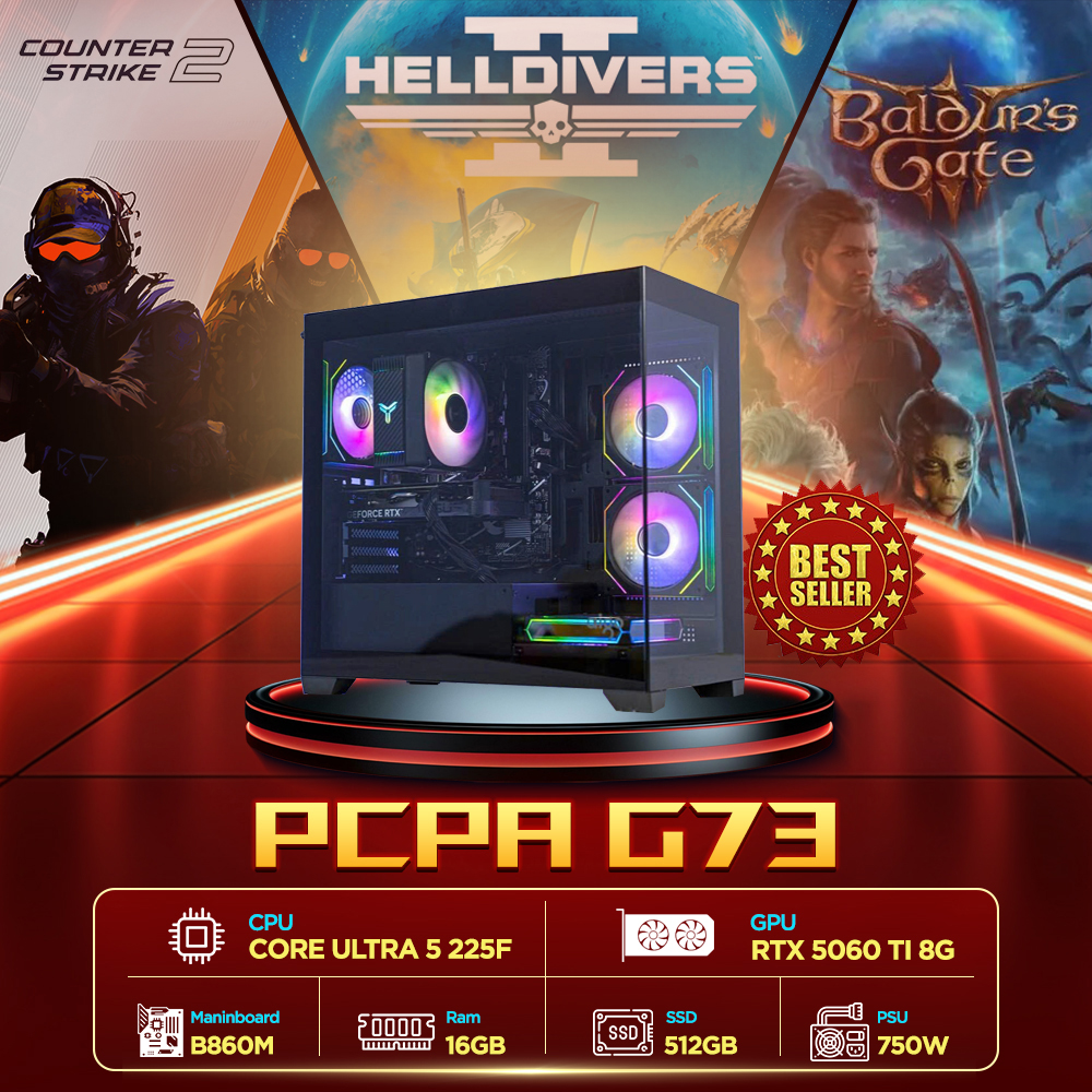 Máy tính PCPA G73 (Core Ultra 5 225F/16GB/RTX 5060TI 8Gb) 