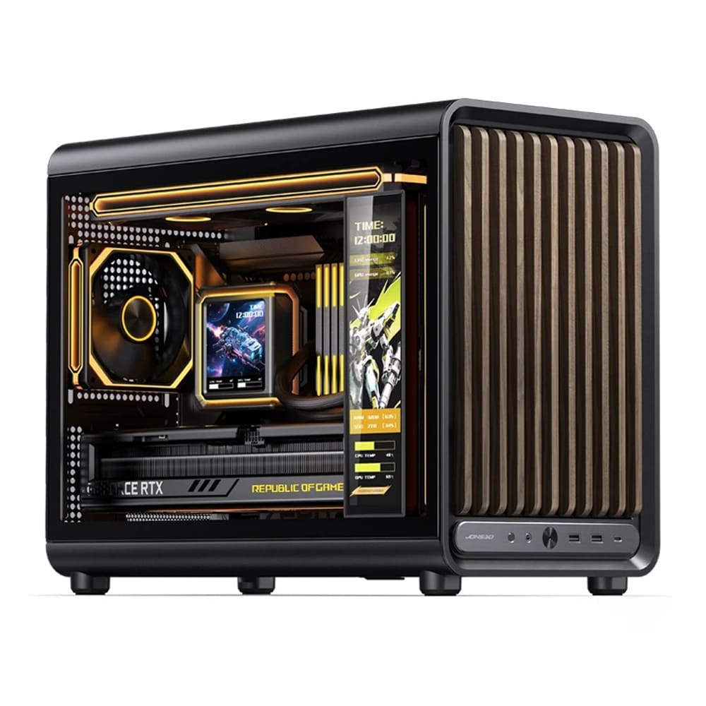 Vỏ máy tính JONSBO D33 WOOD BLACK (Mini Tower/ M-ATX/ Đen)