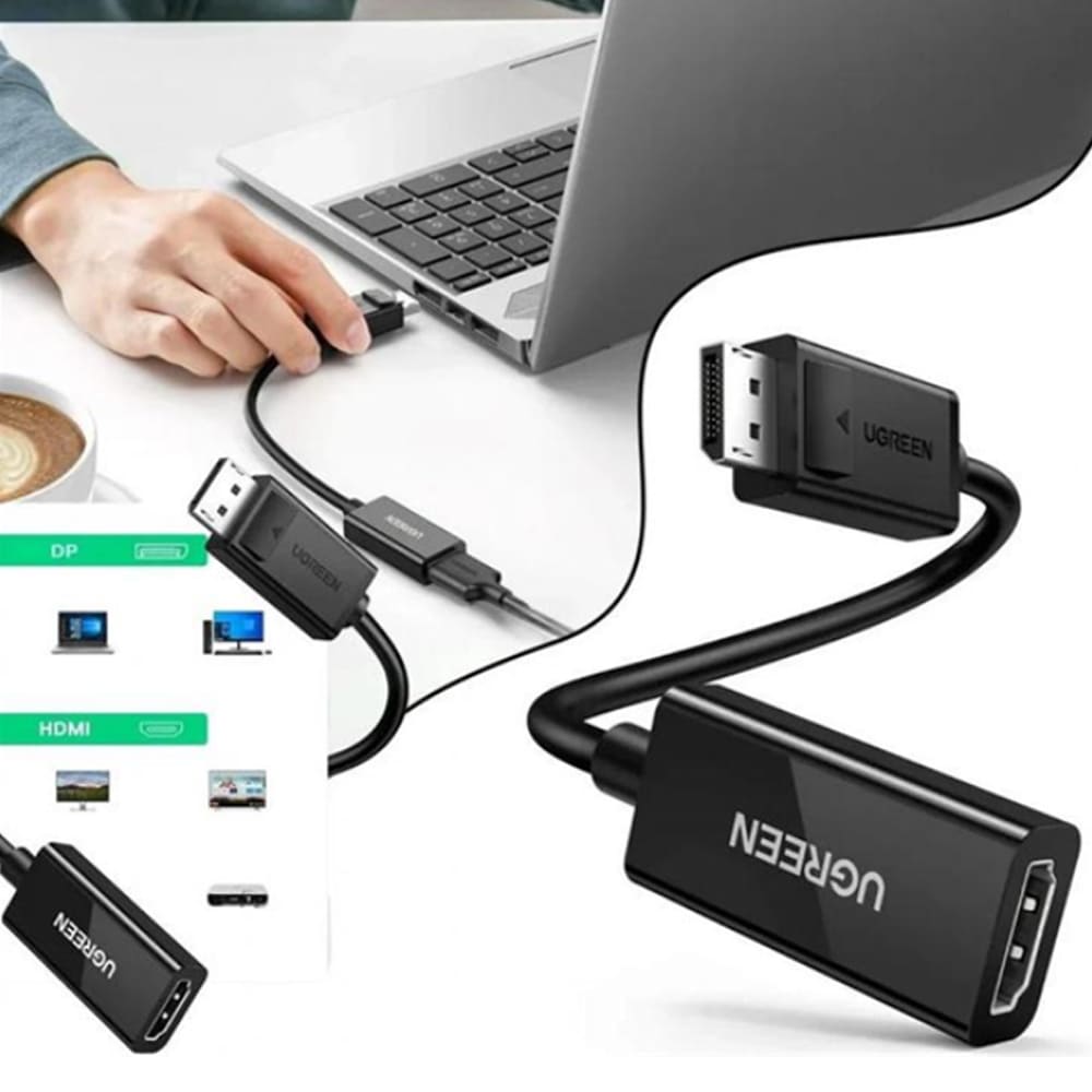Cáp chuyển đổi Ugreen 70694 Displayport âm sang HDMI