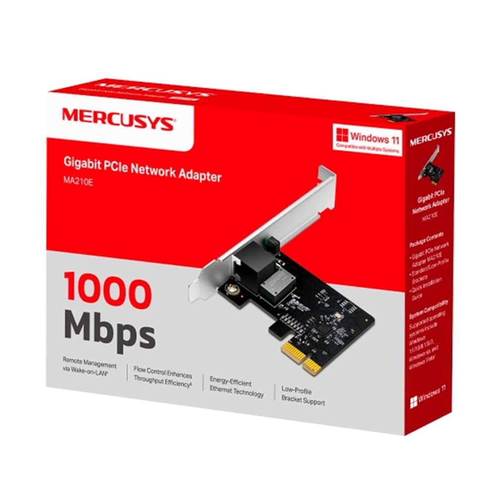 Cạc mạng có dây Mercusys PCI-E MA210E (Gigabit 1000Mbps)