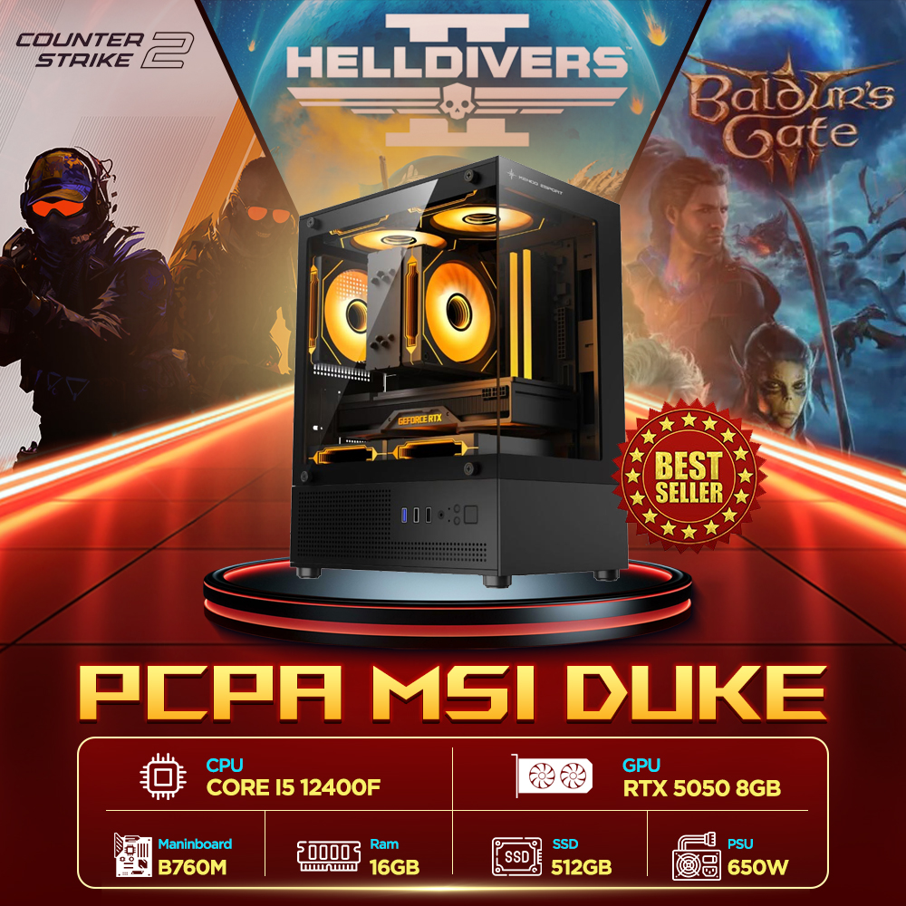 Máy tính PCPA MSI Duke (Core i5 12400F/16GB/RTX 5050 8G) 