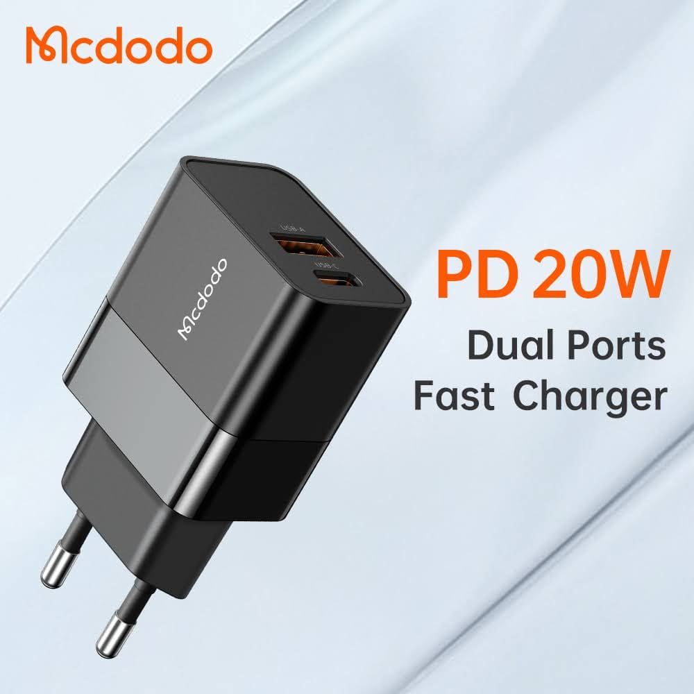 Củ sạc Mcdodo 1 cổng type C 1 cổng USB 20W CH-1951 