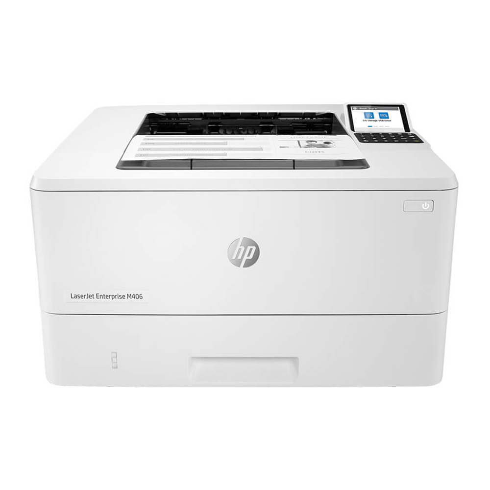 Máy in laser đen trắng HP LaserJet Enterprise M406dn 3PZ15A (A4/A5/ Đảo mặt/ USB/ LAN)