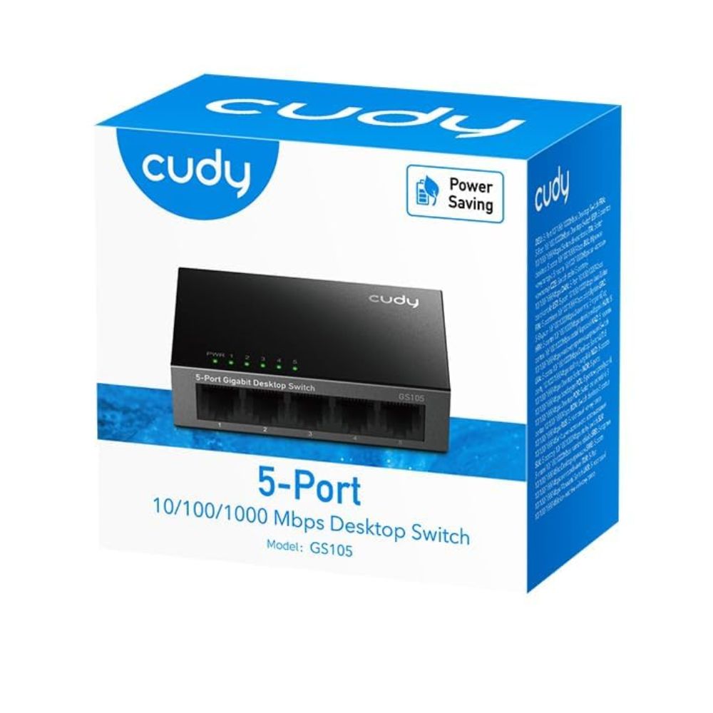 Switch Cudy GS105 (Gigabit 1000Mbps/ 5 Cổng/ Vỏ kim loại)