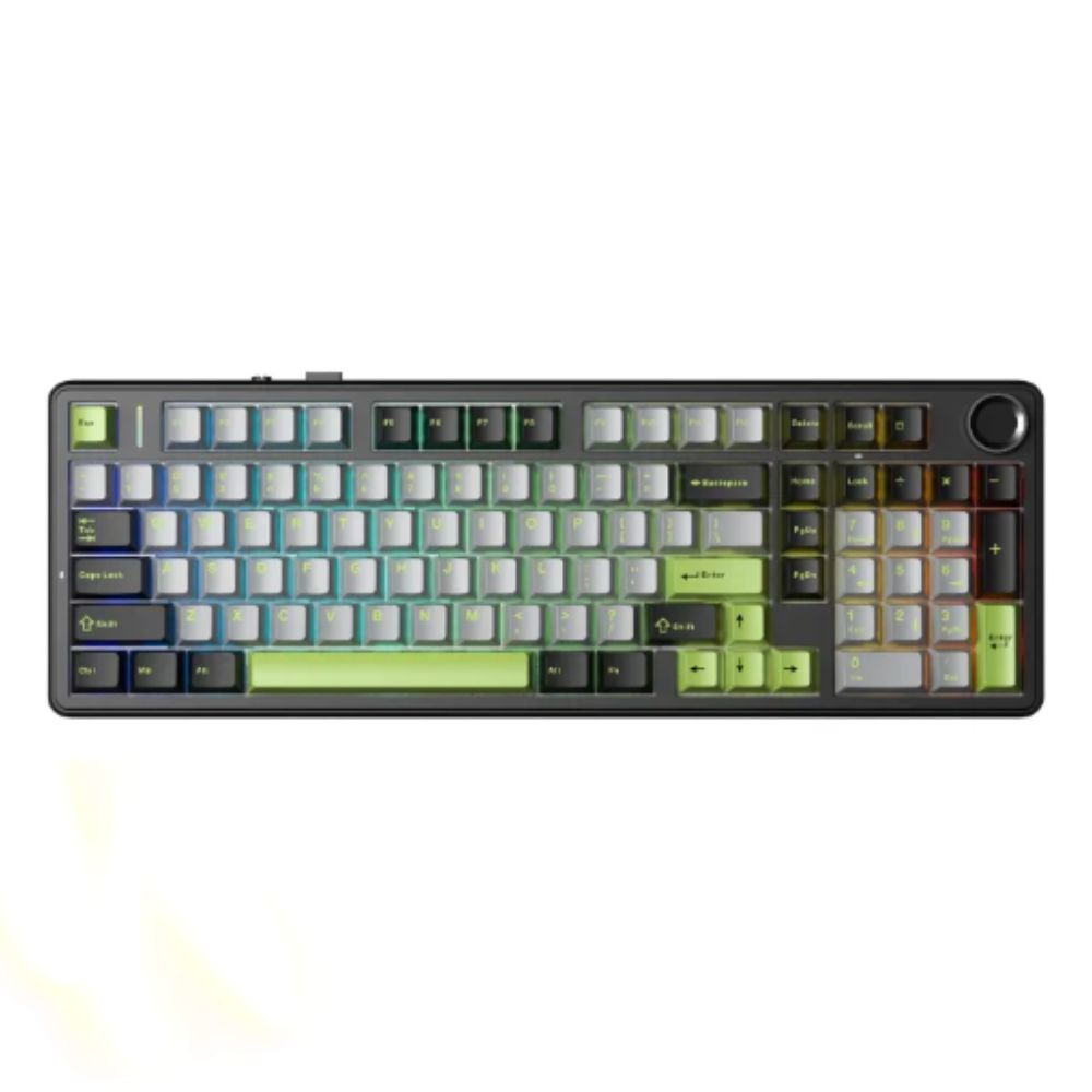 Bàn phím cơ Aula 3 Mode F99 PRO Đen + Xám + Xanh lá Greywood V3 switch 