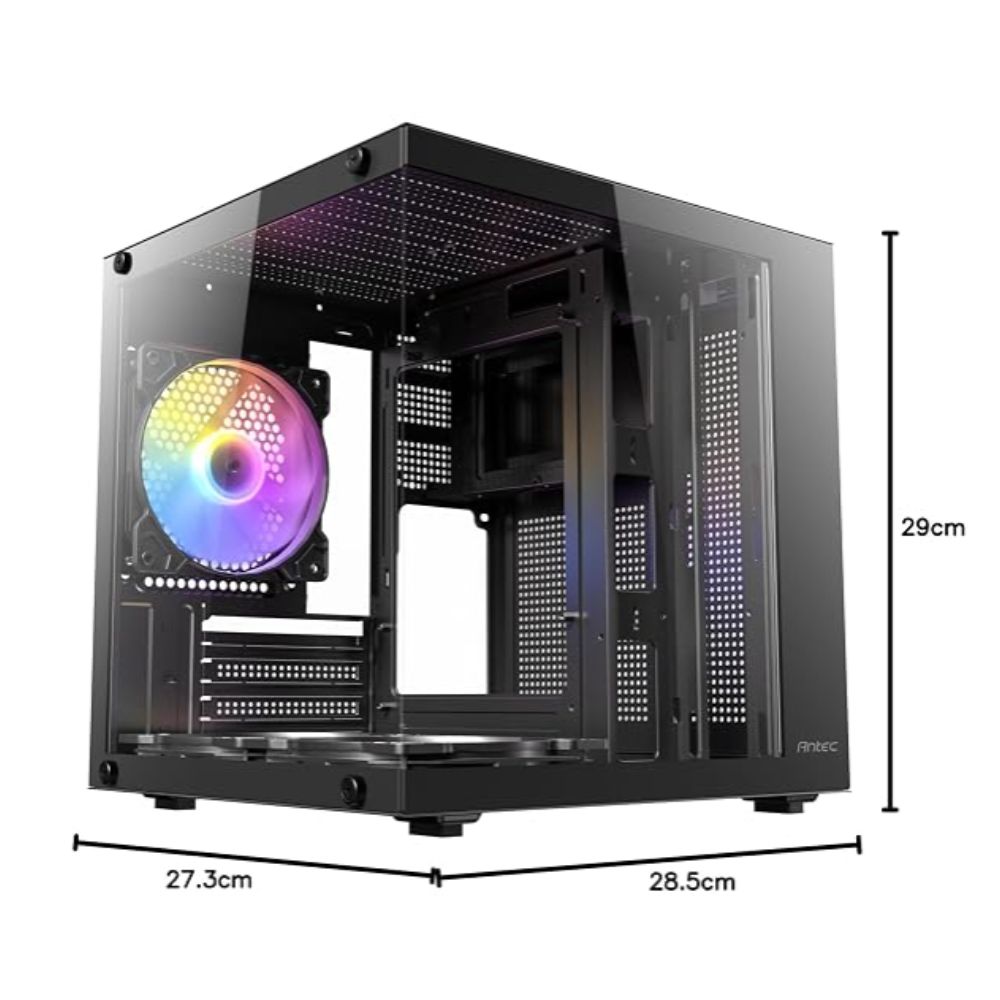 Vỏ máy tính Antec VCX10M RGB (3 Fan RGB, Bể cá kính, Panoramic 270 độ)