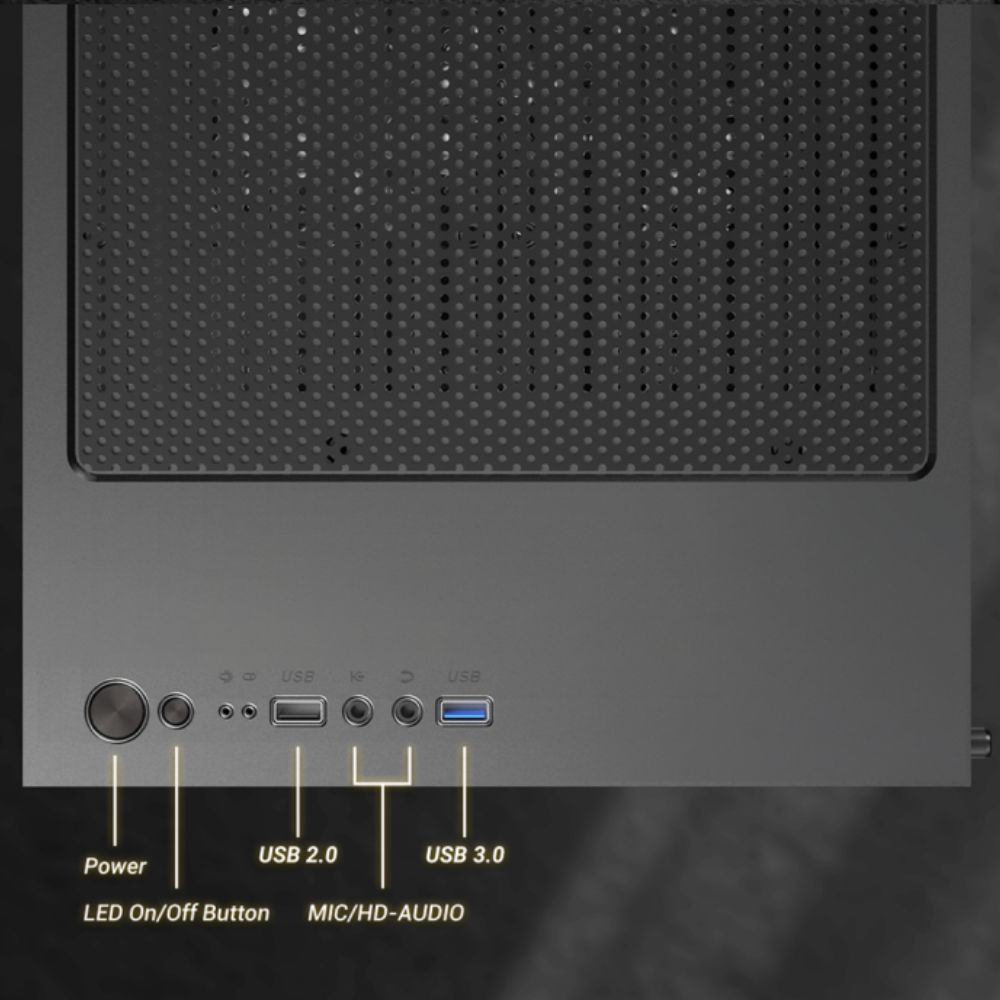 Vỏ máy tính Antec VCX10M RGB (3 Fan RGB, Bể cá kính, Panoramic 270 độ)