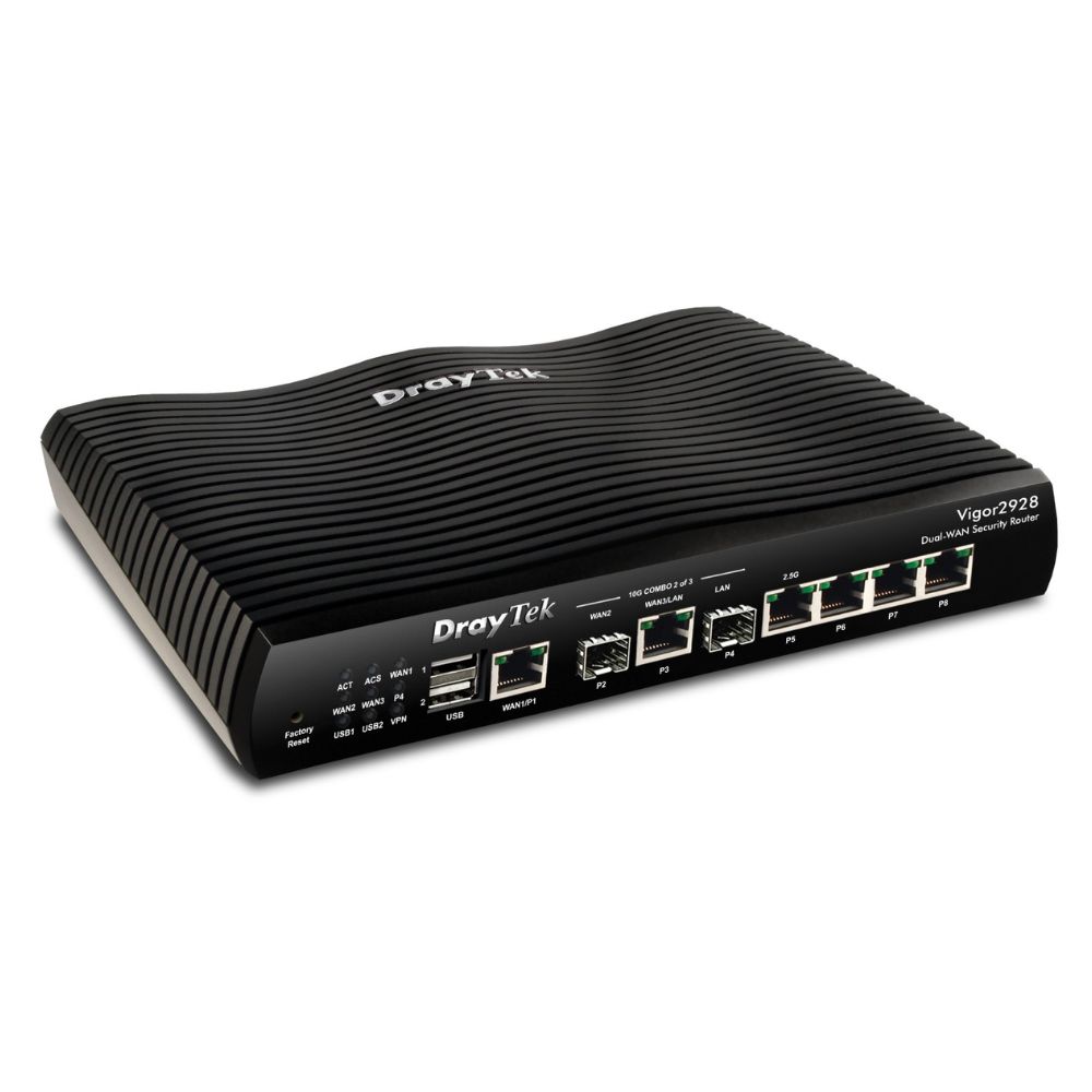 Thiết bị cân bằng tải Draytek Vigor2928 (3 cổng WAN/ 2 cổng SFP+/ Dưới 150 User)