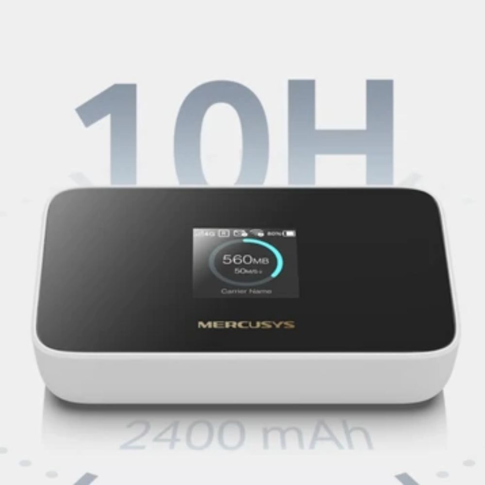 Bộ phát wifi 4G Mercusys MT115 (Chuẩn AX/ AX300Mbps/ Ăng-ten ngầm/ Khe Sim 4G/ 10 User)