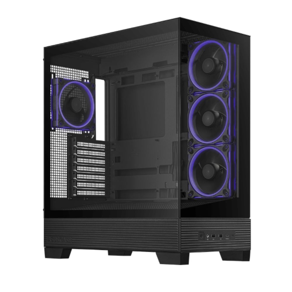 Vỏ máy tính Asus A31 Plus TG Black (ATX-sẵn 4 fan ARGB) 